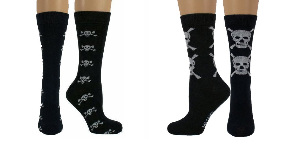 Macahel Cotton Rich Men's Big and Small Skull Socks (Combo)