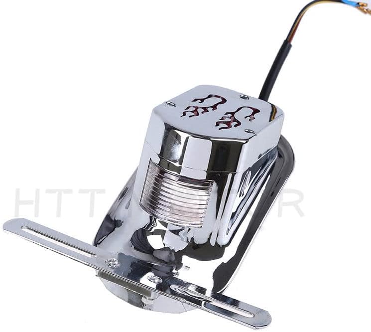 Miniatura 9 de HTTMT Flame Fire - Luz trasera de freno compatible con H-D Cafe Racer Bobber Chrome USA