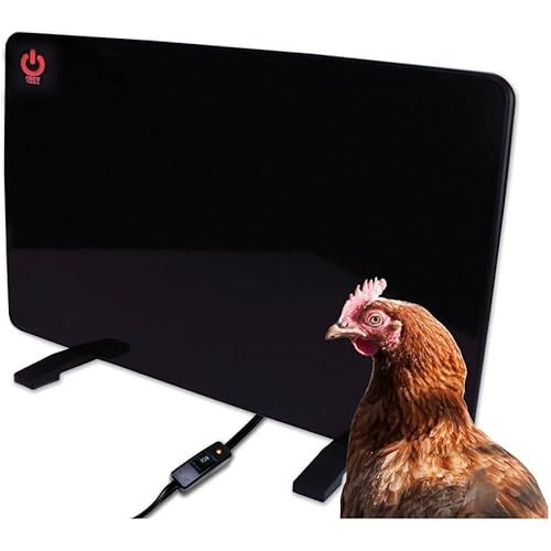 Cozy Products Cozy Coop, Chicken Coop Heater, Flat-Panel Radiant Heater with Thermal Protector, Energy-Efficient, Easy to Install, Ideal for Small Animals, 200 Watts, Black