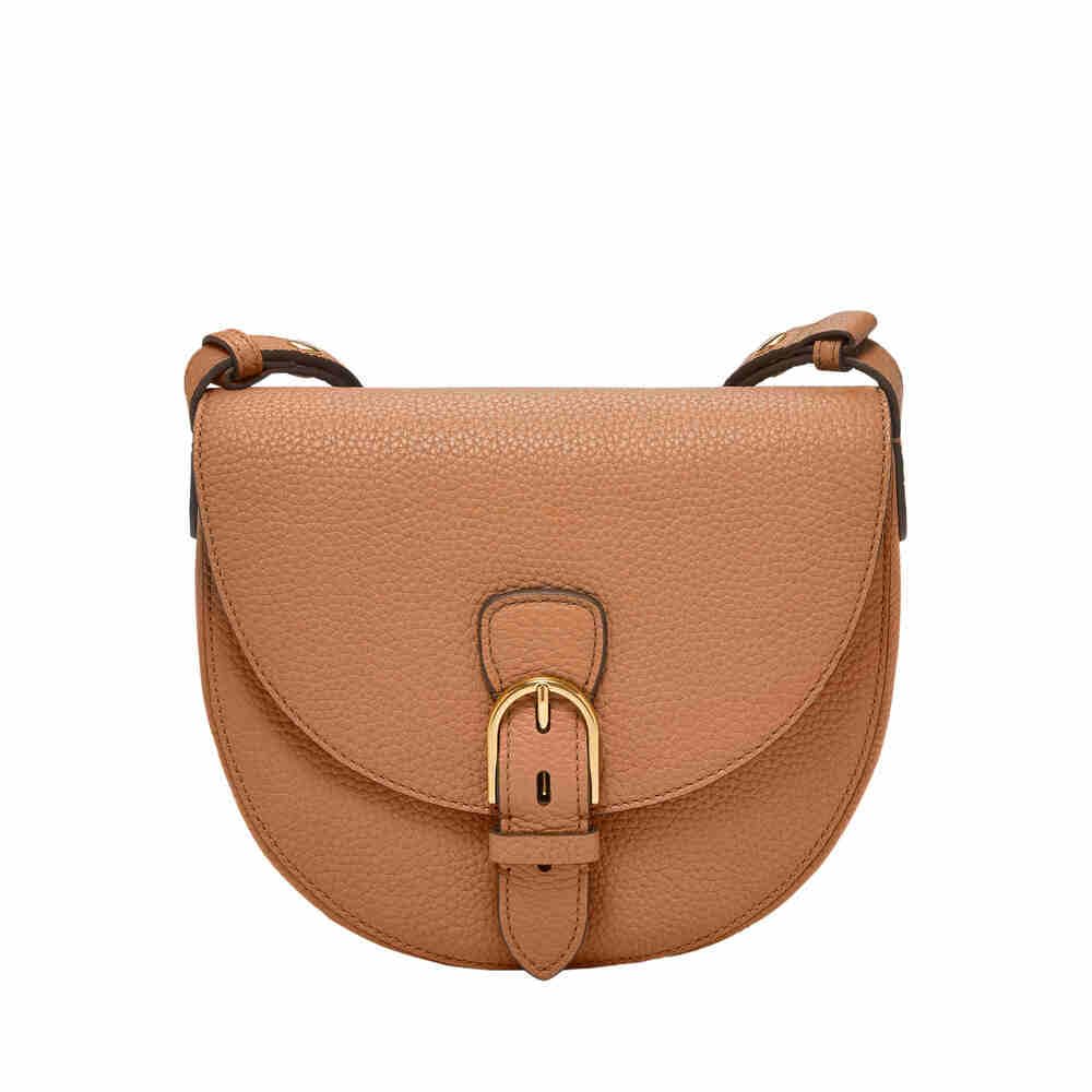 Fossil Women's Everleigh Brown Leather Crossbody Bag, ZB11068237