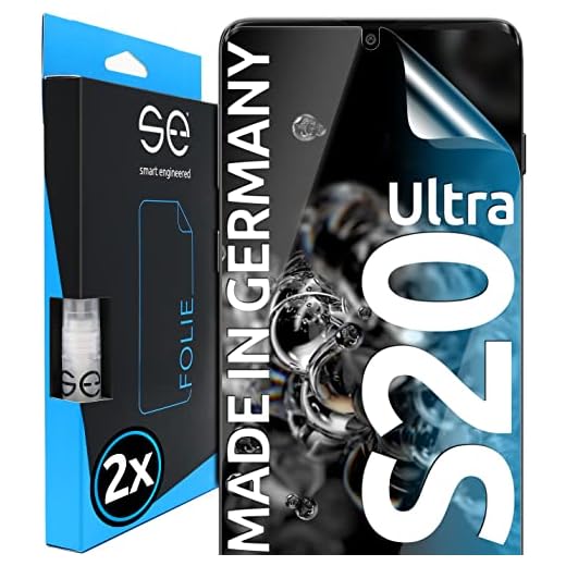 2 x 3D Skärmskydd för Samsung Galaxy S20 Ultra [smart engineered] - Skyddsfilm, transparente displayskydd, skyddsfall vänliga, perfekta utskärningar, fodralvänligt