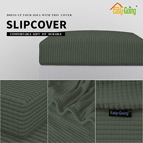 Image of Easy-Going Stretch 1 Piece Oversized Couch Cushion Cover for Sofa | X-Large Sofa Cushion Furniture Protector Sofa Seat sofa slipcover Washable sofa cover soft with Elastic Bottom Olive Green