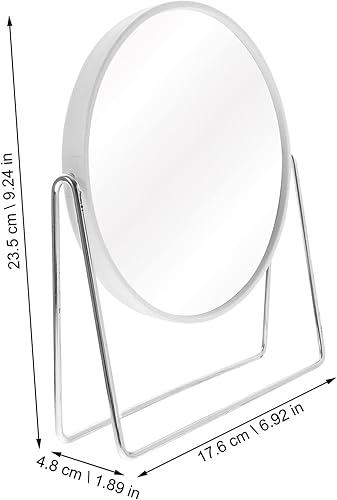 Miniatura 4 de Housoutil Double Sided Makeup Mirror Small Desk Mirror Espejos para Maquillaje Vanity Mirrors Round Office Table