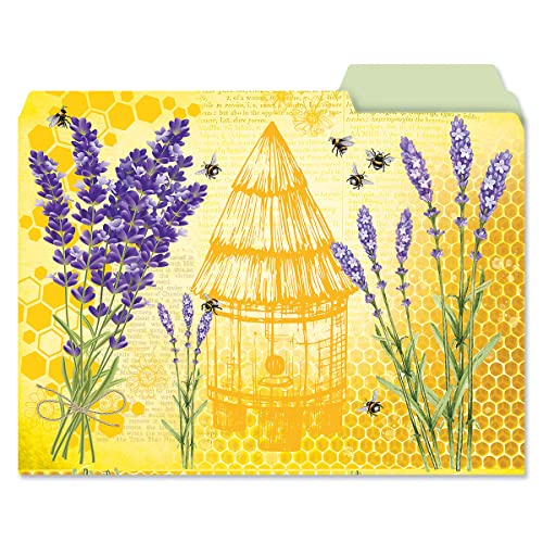Bee Friends File Folders Value Pack - Set Of 24 (6 Designs) 1/3 Cut Staggered Tabs, Bright And Colorful Designs, Office Supplies, Letter Size, 9 ½ X 11 ¾ Inches… #TOP3