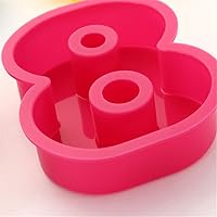 Vista 5 de Ulalaza 9 moldes de silicona para hornear pasteles de 0 a 8 números, molde de pastel de pan mousse para cumpleaños, boda, aniversario