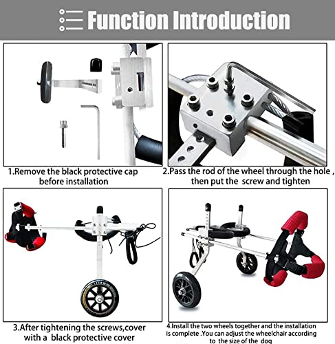 Silla de ruedas para perros con discapacidad: carrito plegable mediano 7