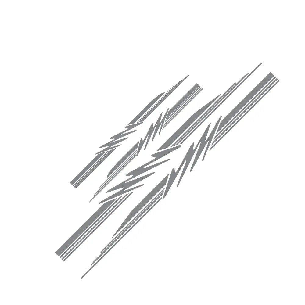 Auto Accessory Car Stickers Stripes Graphics for Motorhome Horsebox Caravan RV Camper Van Body Decor Vinyl Decals Accessories(Glossy Gray)