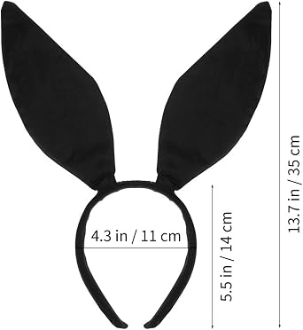 Plush Bunny Ears Headband Easter Rabbit Ears for Teens and Adults Halloween Costumes Cosplay Party Supply