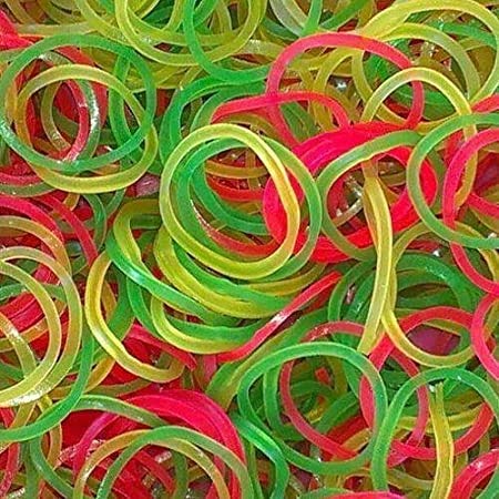 NSG Rubber Band- Fluorescent Color 2 inch Pack of 50 Grams - for Office use/Home & Kitchen Use/etc, (100)