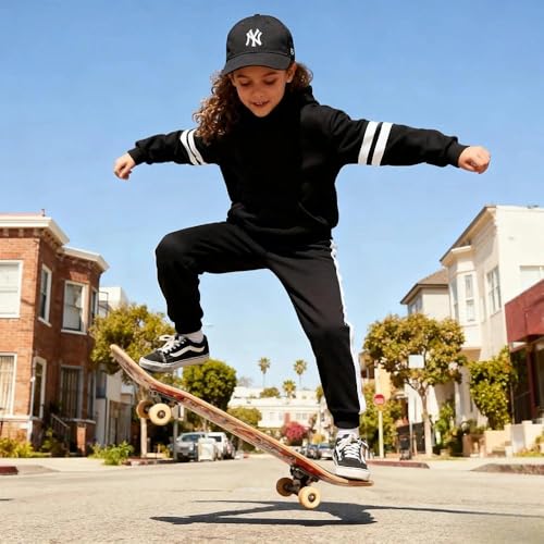 Image of 2025 Girls Sweatsuit Set Cute Hooded Sweatshirt & Jogger Pants with Pocket Casual Outfuts Set