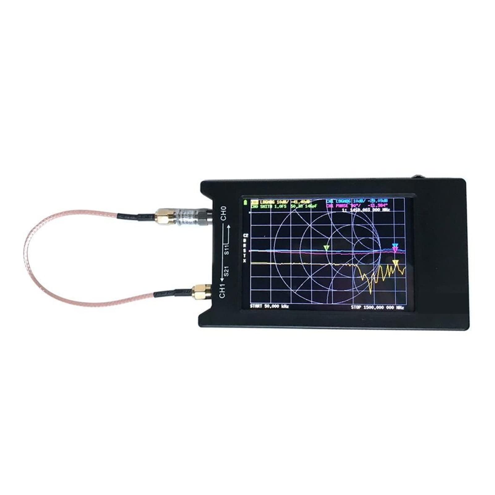 Spektrumanalysator, Vektor -Netzwerkanalysator VNA-H4 4. 0inch Display .2 Version 1950MAH Battery Vector Network Analyzer HF VHF UHF Antennenanalysator