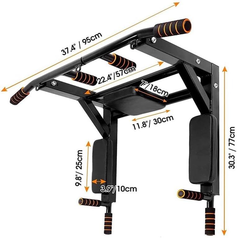 Single Bar Steel Anti Slip Foam Grip Handle Indoor Fitness Equipment