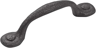 Hickory Hardware P3001-BI-10B Refined Rustic Collection Pull, 3 Inch Center, Black Iron (Pack of 10)