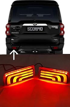DDA ENTERPRISES rear car reflector bumper light campatible for mahindra scorpio (2009-2023) set of (2pcs)