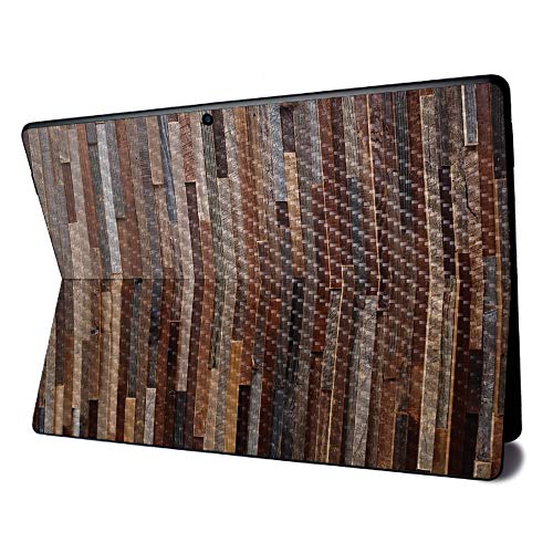 Image of MightySkins Carbon Fiber Skin for Microsoft Surface Pro X - Woody | Textured Carbon Fiber Finish | Easy to Apply, Remove, and Change Styles | Made in The USA