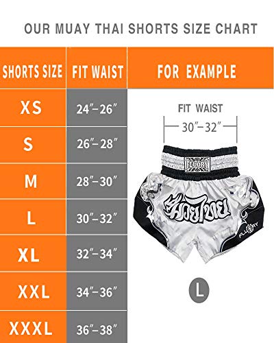Short de boxe Muay Thai résistant vêtement de combat noir taille M FLUORY