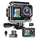 Surfola Action Camera SF530 4K 60fps, WIFI 24MP 131ft Waterproof, Underwater for Snorkeling, Dual Screen Vlogging with EIS, Mic, Remote Control, 2 Chargeable Batteries