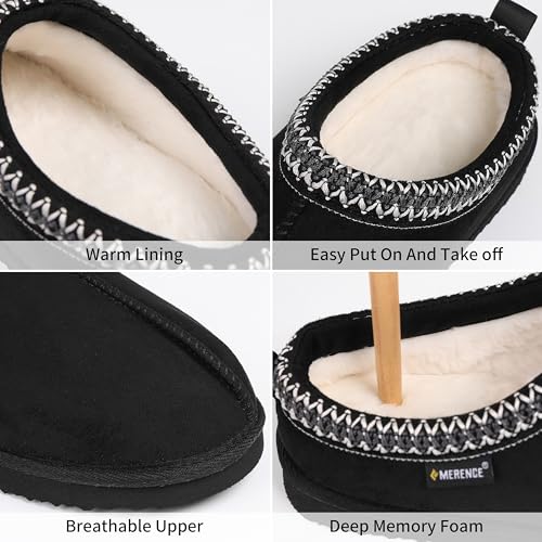 CIOR Women's Memory Foam Slippers Fuzzy Cozy Lining Indoor and Outdoor Mules Slip on Cute Clogs4