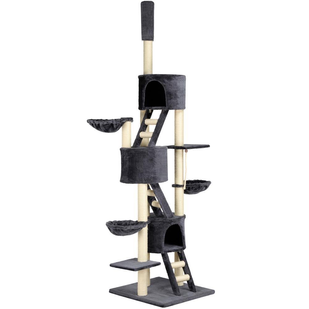 Popamazing 106'' multiple level cat tree Scratching Post Activity Centre (Size 2 Gray)