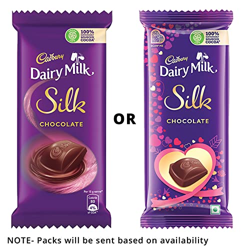 Image of Cadbury Bournville Rich Cocoa Dark Chocolate Bar, 80 gm (Pack of 5) & Dairy Milk Silk Chocolate Bar, 60g (Pack of 8)