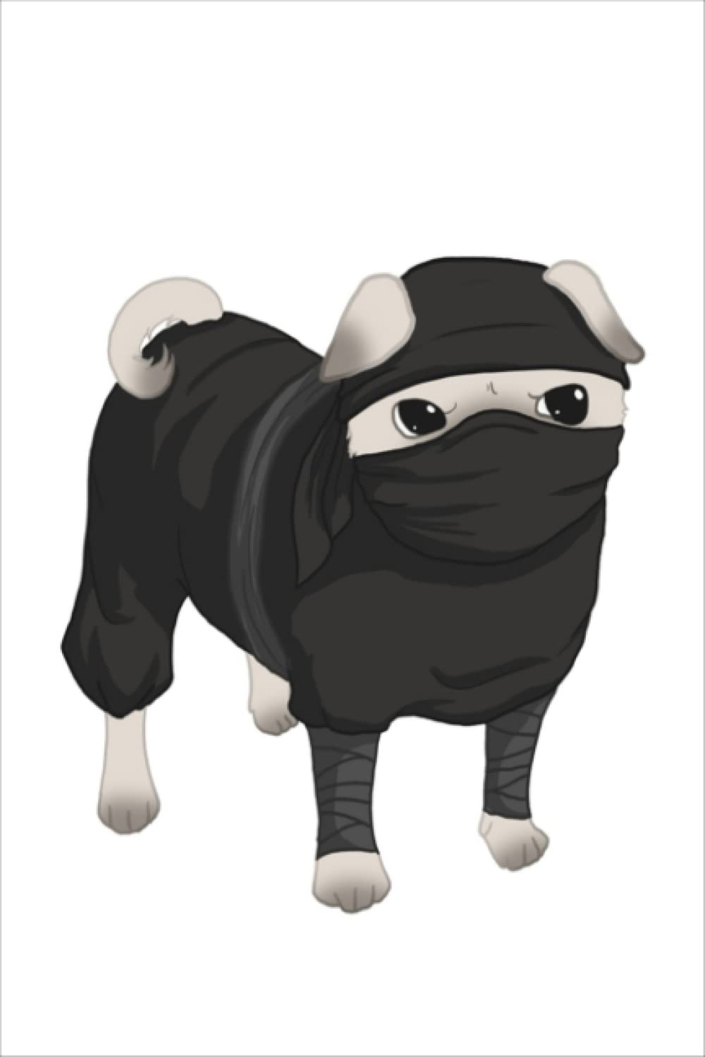 Ninja Pug Notebook: Journal for Drawing, Writing. Wide Ruled