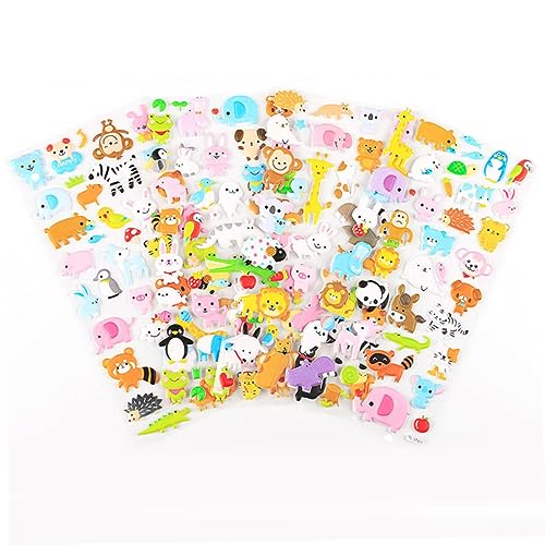 KOMBIUDA 8 Peças Adesivos De Bolha 3D Adesivo De Bolha De Animal Adesivo Decorativo Inchado Adesivo