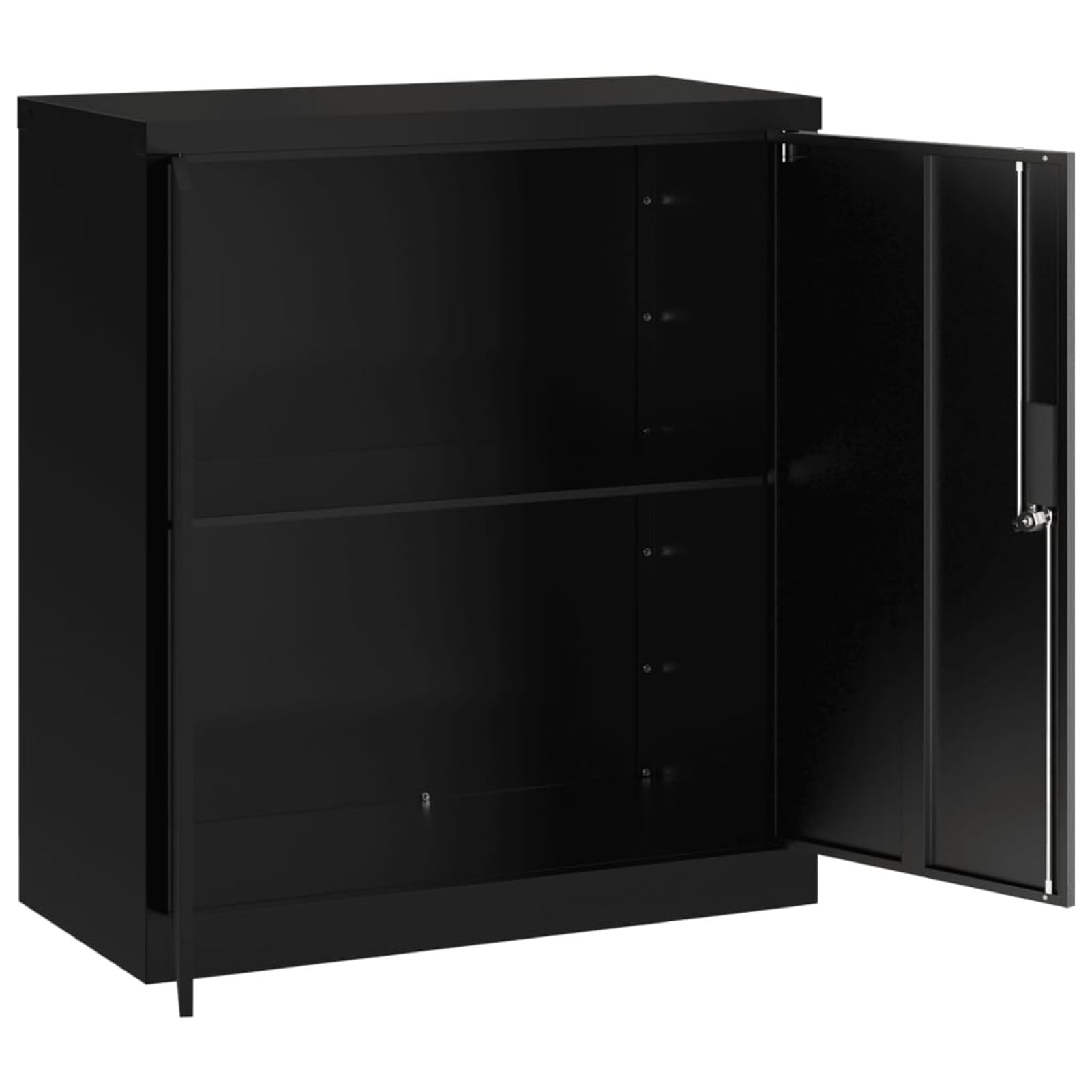 Armadio Classificatore Nero 79x40x90 cm in Acciaio,Armadi Archivio,Armadio Classificatore,Armadi da Ufficio,Schedario da Ufficio-339734