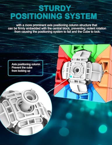 Image of CFMOUR 4x4 Speed Cube - Stickerless Magic Cubes Bundle | Moyu Meilong 4, Fast Turning, Smooth, Vivid Colour, Kids Puzzle Game, Brain Toy for Teens and Adults