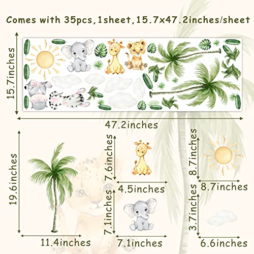 Vinilo Decorativo Safari Animal para Pared 39.3x15.7 in miniatura 6