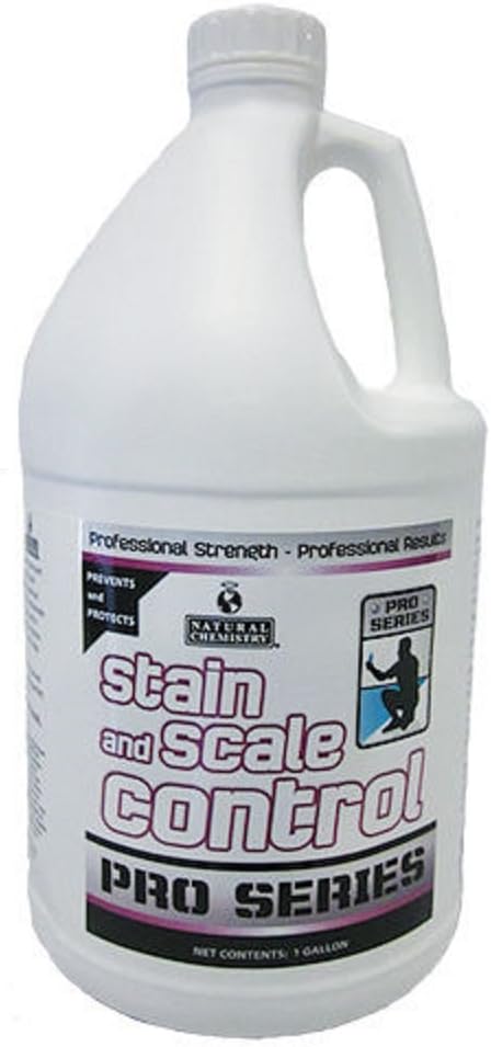 Natural Chemistry Pro Series Stain & Scale Control for Pools, 1 Gallon, Single, Professional Stain and Scale Remover, Targets Calcium, Copper, Iron, and Other Minerals