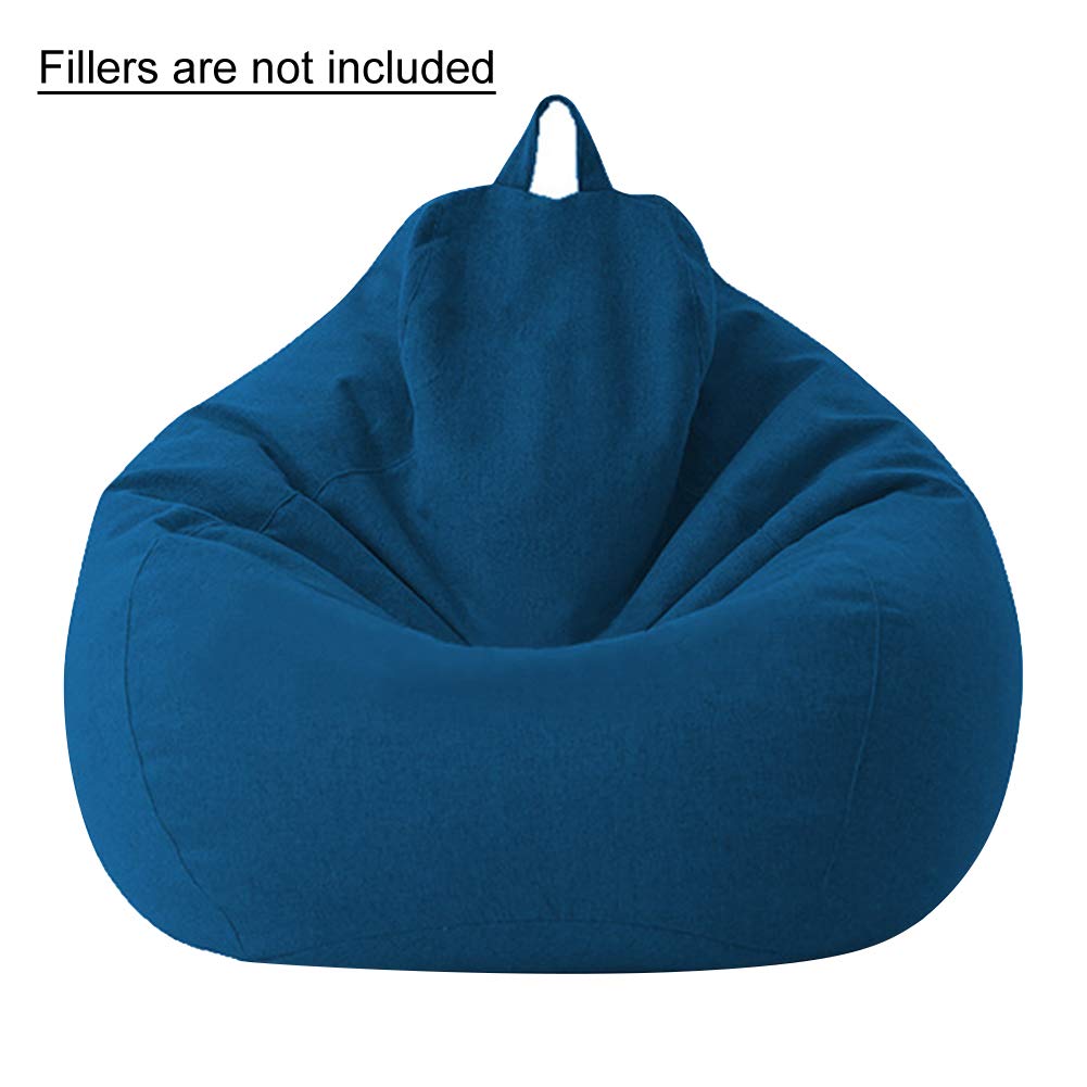 Fodera per borsa di fagioli – Fodera in cotone e lino 100 x 120 cm – Copridivano per borsa di fagioli con cerniera senza riempimento