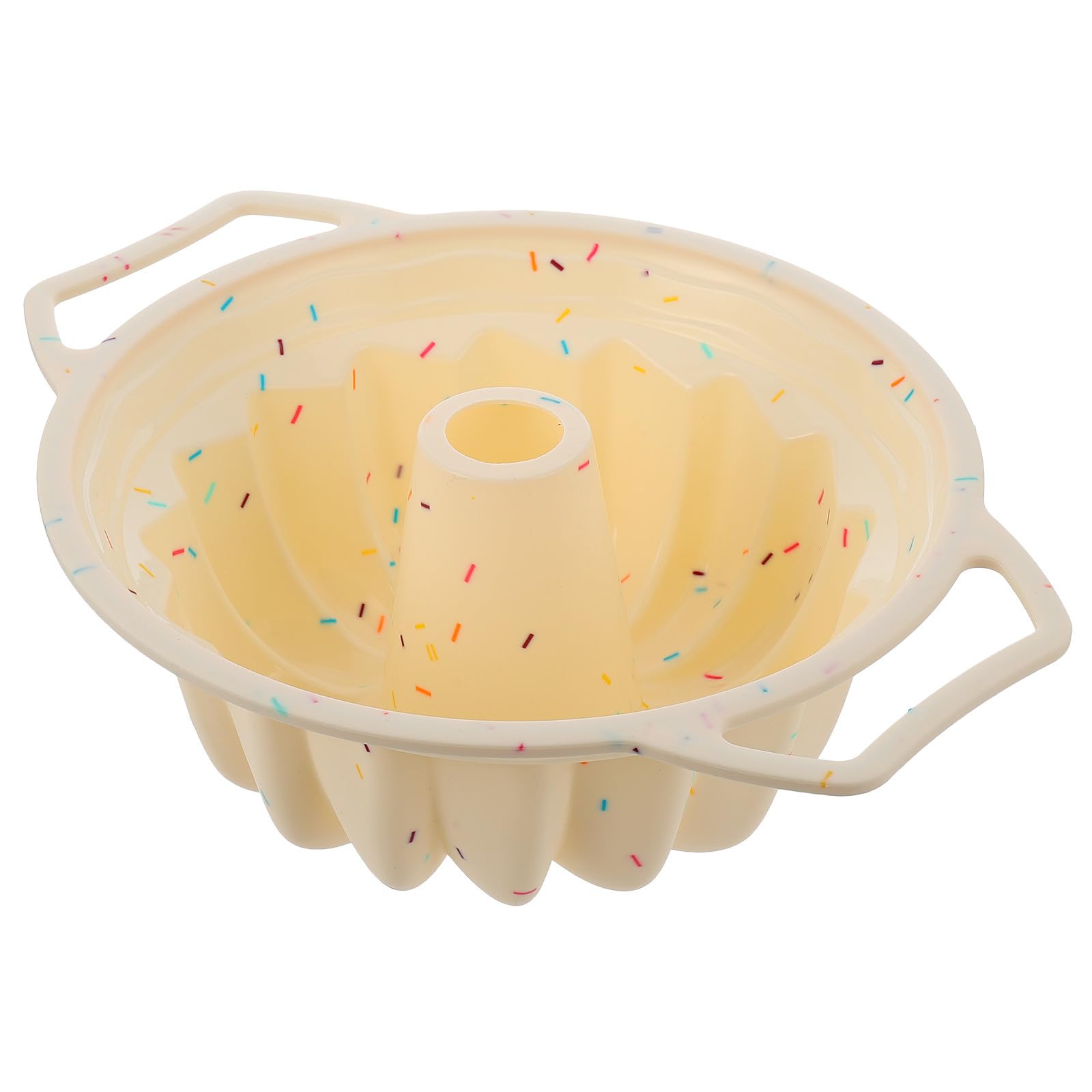 Kichvoe Stampo Resistente e Durevole Rotondo per Torta in Silicone Antiaderente Cava Struttura a Spirale per Uso Domestico e Professionale