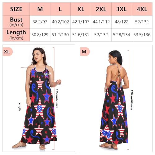 Robe caraco patriotique dos nu décontractée taille M