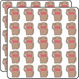 Domo Scrapbook Stickers Vinyl Decals 1' Size – 50-Pack for Journals, Cards, Crafts