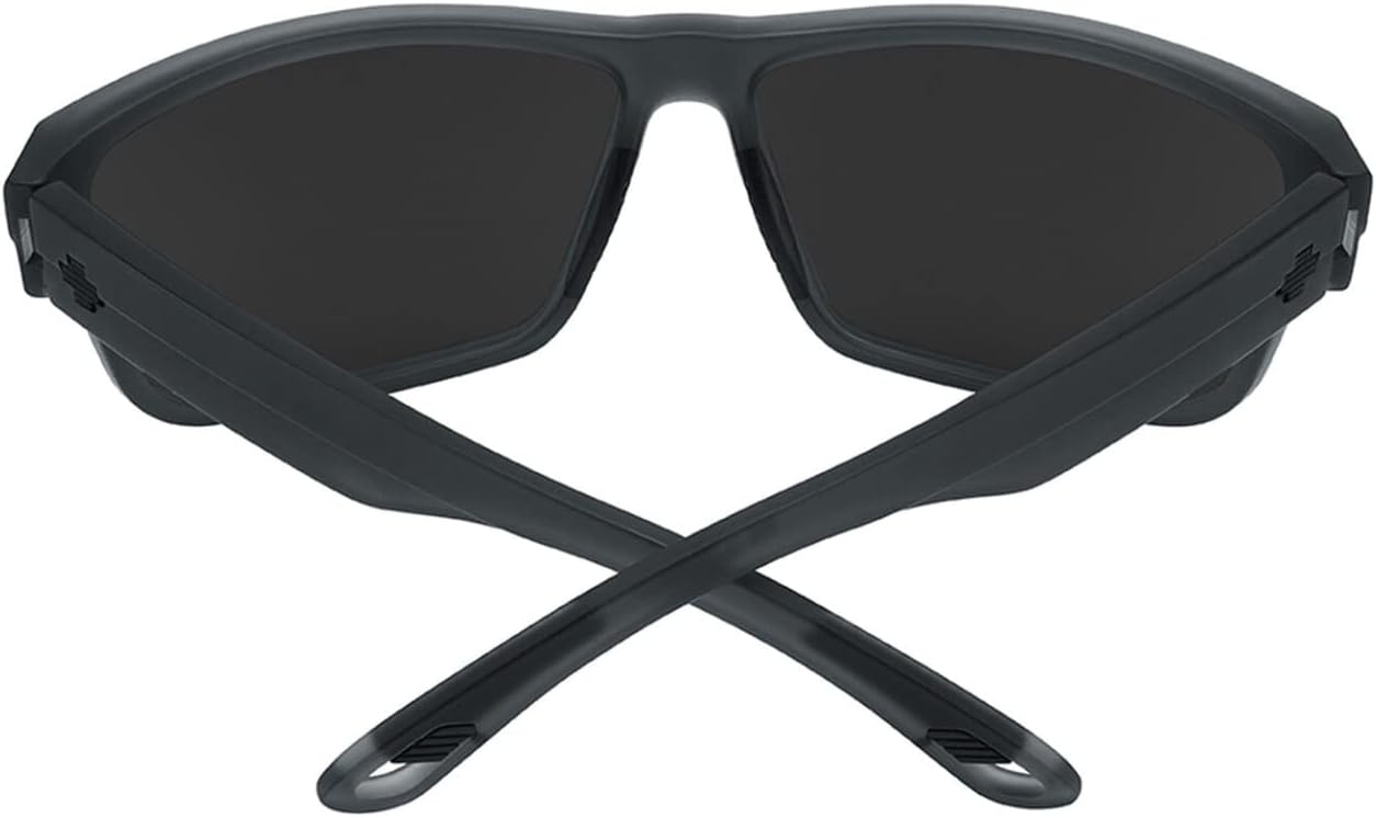 Spy Rocky Sunglasses Matte Translucent Gunmetal with Happy Gray Polarized Lens 64mm + Hard Case