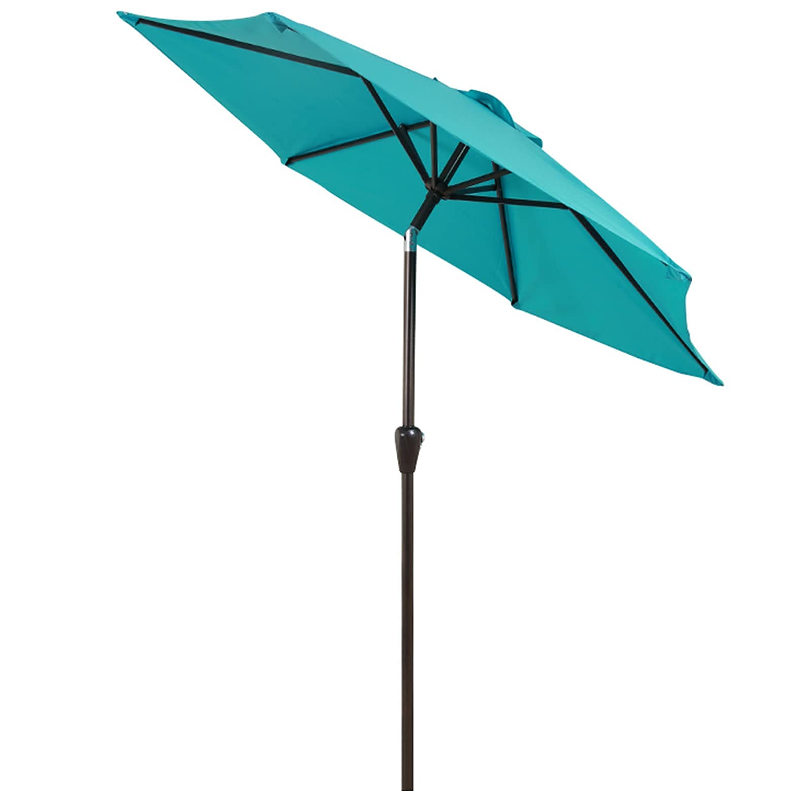 WDSOPK Tilting Garden Parasol 7.4ft/2.25m Patio Umbrella With Hand Crank Waterproof and Protection For Sun Shades Beach Outdoor