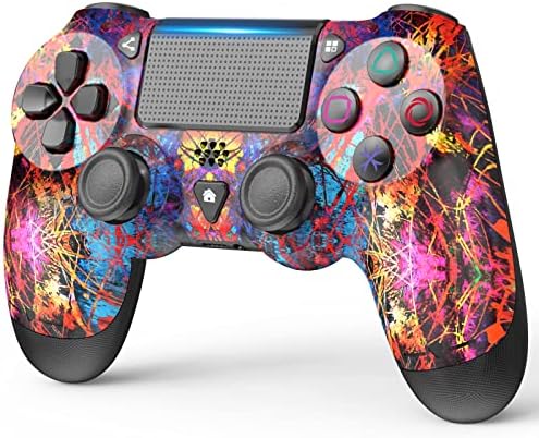 【Upgraded】 Wireless PS4 Remote Controller Compatible with Playstation 4/Slim/Pro with Dual Vibration/6-Axis Motion Sensor/Audio Replacement for PS4 Controller