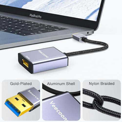 Image of USB to DisplayPort Adapter | 1080P 60Hz, USB 3.0 Male to DisplayPort Female Monitor Converter for Windows 7 /8 /10 /11, MAC OS - Requires Driver