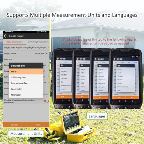 SMAJAYU R26 V1 Rover GNSS Surveying Rover with LP80 Collector RTK Receiver NOAA certificated,Static Survey,RTK Survey for Topographic,Land Survey,Correction by CORS,Mobile Base,TCPIP(Exclude Pole)