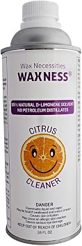 Wax Necessities Waxness Natural Concentrated Citrus Depilatory Wax Cleaner 95 Percent D Limonene 16 Ounces