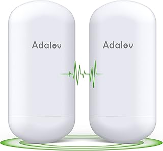 Point to Point Wireless Bridge Outdoor, Adalov 5.8G 450Mbps Outdoor 1.5km Long Range CPE for PtP/PtMP, High Gain Antenna WiFi Bridge for Network/Surveillance Extension,RJ45 LAN Ethernet Port,2 Pack