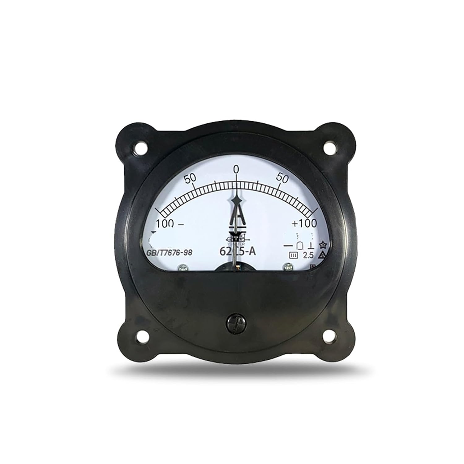 62C5 Negative Ammeter DC Instrument Black Instrument 75mv Input Two-Way ± 50A 100A 200A 300A Round Meter 1Pcs(-400A to 400A 75mV)