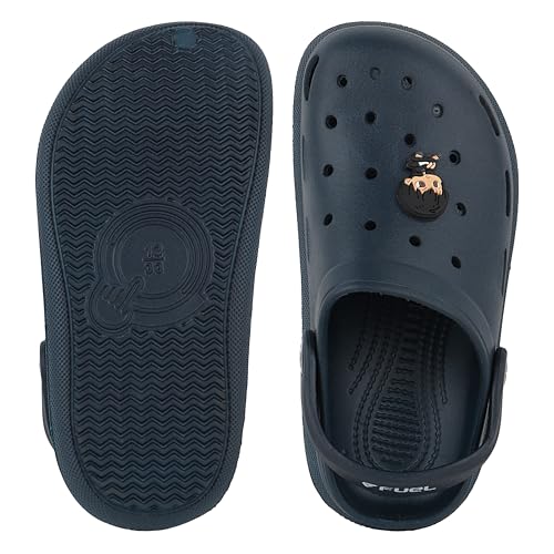 Image of FUEL Hooper Lightweight & Comfortable Pull-On Casual Clogs with Cushioned Footbed for Kids