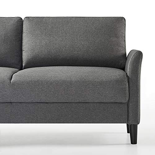 Image of ZINUS Jackie Loveseat Sofa, Easy, Tool-Free Assembly, Dark Grey