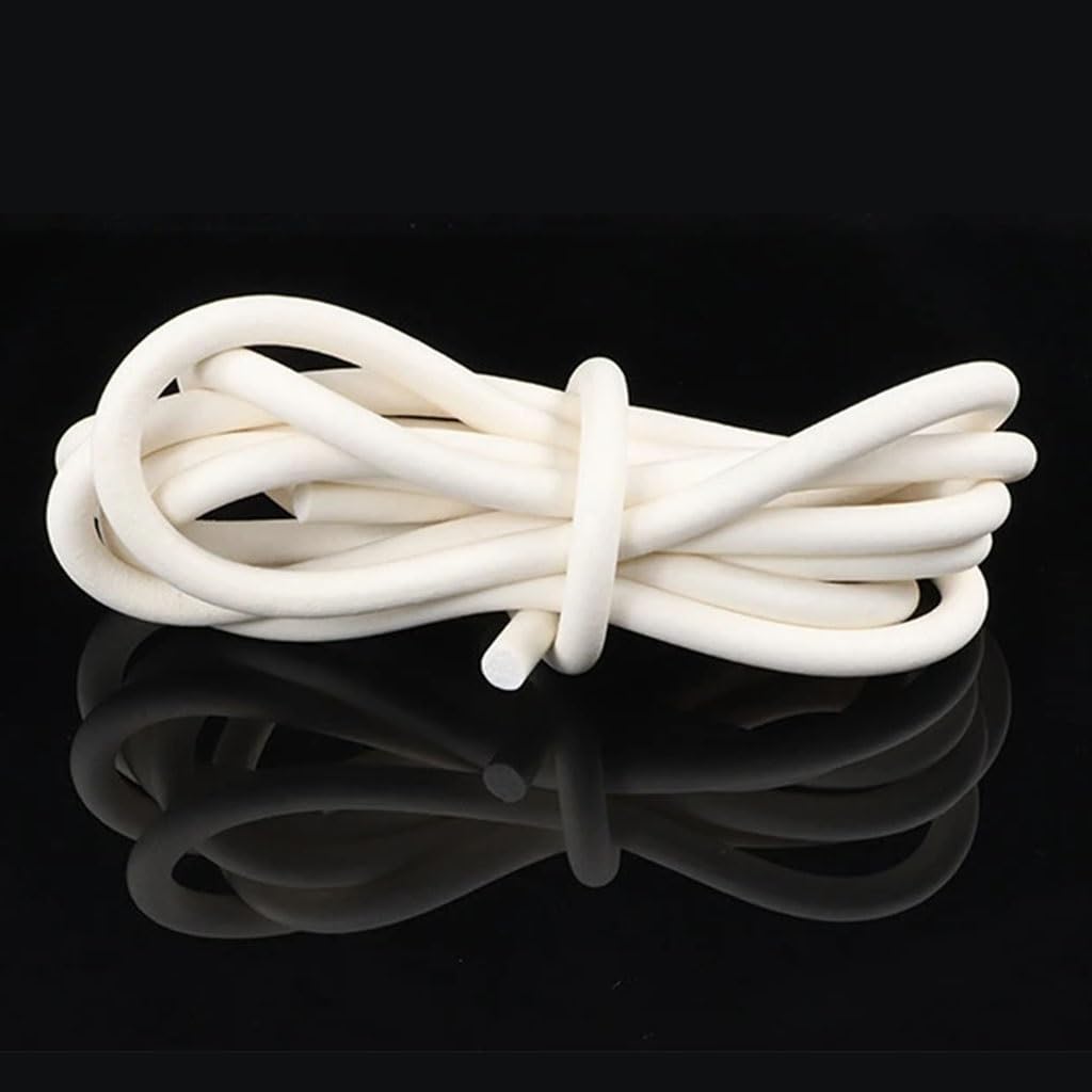 100m Silicone Rubber Foam Round Strip, 1mm 1.5mm 2mm 2.5mm 3mm White Foaming Cord Sponge Strips, Foam Rod Seal, 1pcs(1mm)