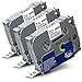 Produktbild 3x Labelwell Kompatibel Schriftband Ersatz für Brother Tze-121 Tze121 Tz-121 9mm x 8m Schwarz auf Transparent für Brother PTH105 H100LB PT-E110 H107B H105WB PT-D210VP D600VP D400VP P700 D200DW