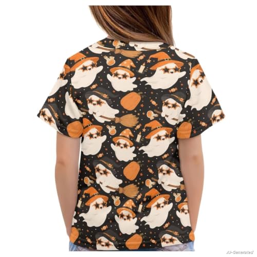 Image of Renewold Kids Novelty T-Shirt for Girls Boys Short Sleeve Crewneck Summer Tee Soft Breathable Graphic Shirt for Age 2-16