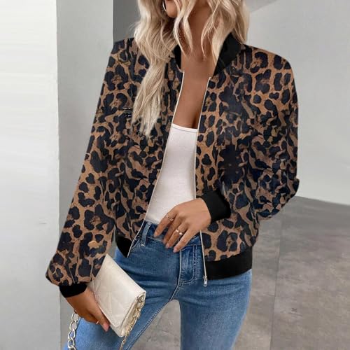 Aryapyper Jackets For Women'S Bomber Jacket Collarless Pilot Coat Casual Oversized Long Sleeves Streetwear Outerwear3