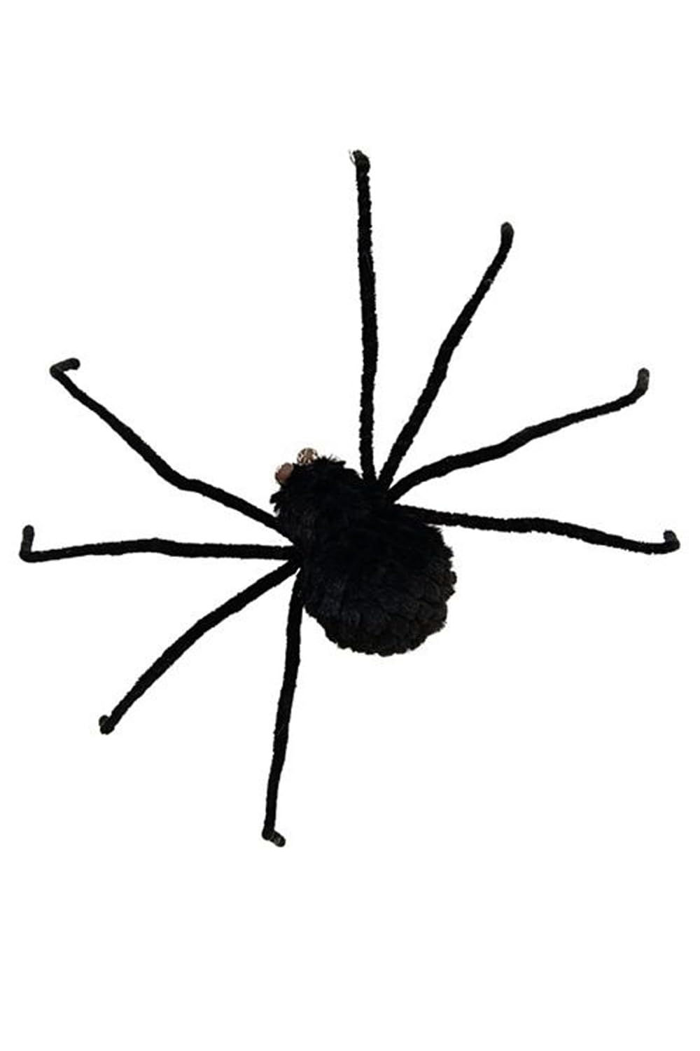 BloomFashion® Halloween Spooky Black Plastic Spider & Insects For Party Decorations, Realistic Look Scary Furry Stripe Spiders Halloween Pranks Toys Themed Party Favors Spider Furry