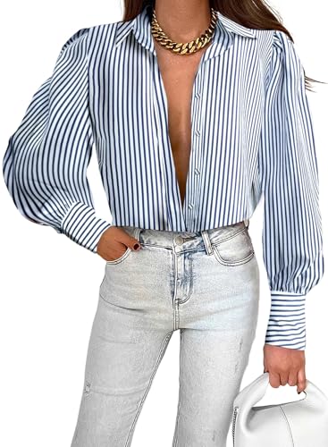 EVALESS Womens Tops Fashion 2025 Long Sleeve Blouses for Women